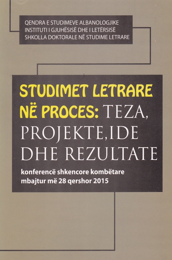 Studimet letrare në proces: teza, projekte, ide dhe rezultate