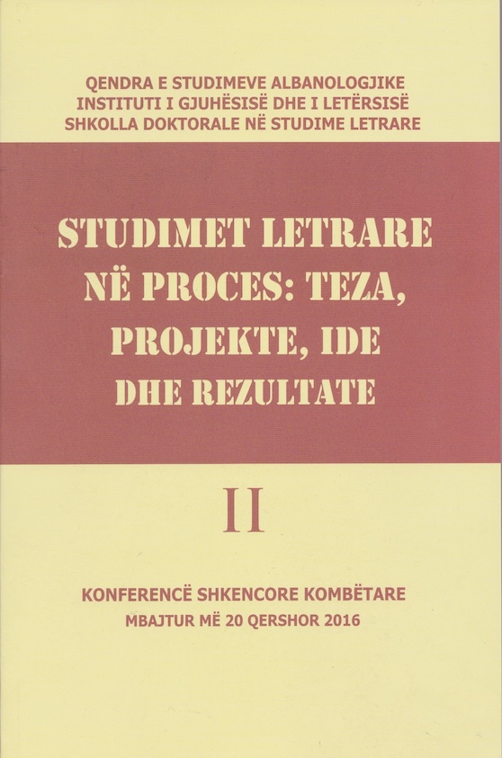 Studimet letrare në proces: teza, projekte, ide dhe rezultate II